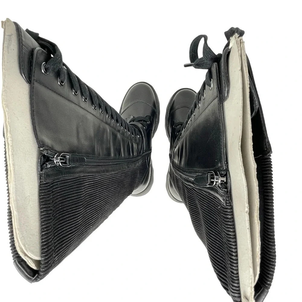 Aerosoles Sondra Black Leather Lace-Up Knee High Boots, Size US 10 NWT - Picture 10 of 10